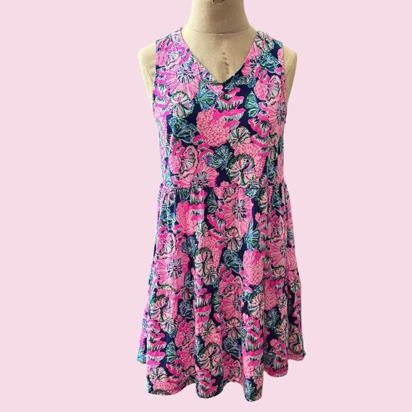 Lilly Pulitzer Girls (SZ: 12/14) Cotton Summer Ruffled Dress / NWOT - Picture 1 of 8